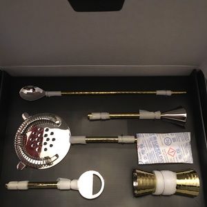 Nordstrom stainless steel 5-piece bar tool set